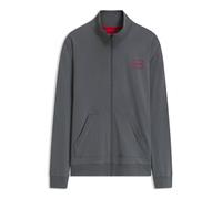 Sweatjacke HUGO UNDERWEAR "Laze Zip Jacket", Herren, Gr. M (50), grau (medium grau 032), Single Jersey, Obermaterial: 95% Baumwolle, 5% Elasthan, regular fit, hoch geschlossener Ausschnitt, eingesetzt