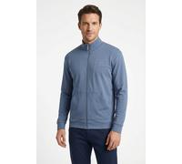 Sweatjacke HUGO UNDERWEAR "Laze Zip Jacket", Herren, Gr. S (48), blau (open blau 496), Single Jersey, Obermaterial: 95% Baumwolle, 5% Elasthan, regular fit, hoch geschlossener Ausschnitt, eingesetzt e
