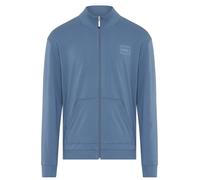 Sweatjacke HUGO UNDERWEAR "Laze Zip Jacket", Herren, Gr. XXL (56), open blau 496, Single Jersey, Obermaterial: 95% Baumwolle, 5% Elasthan, regular fit, hoch geschlossener Ausschnitt, eingesetzt eingef
