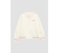 Sweatjacke im College-Stil mit Print- und Glitzerdetails 140 creme 2164050.0310.140