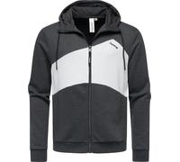 Sweatjacke im Colourblocking-Look "Wilso" Dark Grey XXL
