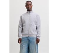 Sweatjacke JACK & JONES "JJEBRADLEY SWEAT ZIP HN NOOS", Herren, Gr. XL, light grau melange, angeraute Sweatware, Obermaterial: 65% Polyester, 35% Baumwolle, meliert, unifarben, regular fit normal, ohn