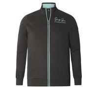 Sweatjacke JAN VANDERSTORM "Sweatjacke JAVALD", Herren, Gr. 5XL, grau (dunkelgrau), Obermaterial: 100% Baumwolle CO., Sweatjacken Sweatjacke (36485143-5XL) dunkelgrau