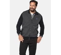 Sweatjacke JAN VANDERSTORM "Sweatjacke LARSHEIM", Herren, Gr. 3XL, grau (grau melange), Obermaterial: 60% Baumwolle CO. 40% Polyester COOLMAX PES(Coolmax)., Sweatjacken Sweatjacke (65376230-XXXL) grau