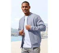 Sweatjacke JOHN DEVIN "aus Struktur-Qualität", Herren, Gr. XL (56/58), grau, Obermaterial: 83% Baumwolle, 16% Polyester, 1% Elasthan, unifarben, regular fit, Rundhals, Rippbündchen, Sweatjacken Sweatj