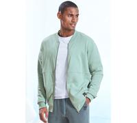 Sweatjacke JOHN DEVIN "mit modischer Teilungsnaht", Herren, Gr. XL (56/58), hellsalbei, angeraute Sweatware, Obermaterial: 60% Baumwolle, 40% Polyester, regular fit normal, Rundhals, angesetztes Bündc