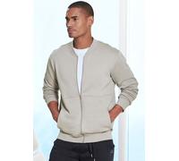 Sweatjacke JOHN DEVIN "mit modischer Teilungsnaht", Herren, Gr. XXL (60/62), grau, angeraute Sweatware, Obermaterial: 60% Baumwolle, 40% Polyester, regular fit normal, Rundhals, angesetztes Bündchen,