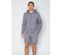 Sweatjacke JOOP, Herren, Gr. M, cornflower grau, Jersey, Obermaterial: 100% Baumwolle, bequem hüftbedeckend, ohne Ausschnitt, angesetztes Bündchen, Sweatjacken Sweatjacke, mit Cornflower-Print allover