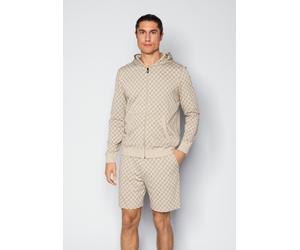 Sweatjacke JOOP, Herren, Gr. S, beige (cornflower beige), Jersey, Obermaterial: 100% Baumwolle, bequem hüftbedeckend, ohne Ausschnitt, angesetztes Bündchen, Sweatjacken Sweatjacke, mit Cornflower-Prin