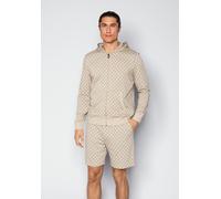 Sweatjacke JOOP, Herren, Gr. XXL, cornflower beige, Jersey, Obermaterial: 100% Baumwolle, bequem hüftbedeckend, ohne Ausschnitt, angesetztes Bündchen, Sweatjacken Sweatjacke, mit Cornflower-Print allo