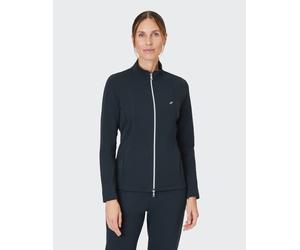 Sweatjacke JOY SPORTSWEAR "DORIT", Damen, Gr. 42, blau (night), Obermaterial: 70% Baumwolle, 25% Polyester, 5% Elasthan, normal, Sweatjacken Sweatjacke, mit Reißverschluss, Langarm, aus Baumwolle, Pol