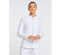 Sweatjacke JOY SPORTSWEAR "DORIT", Damen, Gr. 52, weiß, Obermaterial: 70% Baumwolle, 25% Polyester, 5% Elasthan, normal, Sweatjacken Sweatjacke, mit Reißverschluss, Langarm, aus Baumwolle, Polyester u