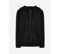 Sweatjacke - Kapuze mit Tunnelzug - schwarz XL