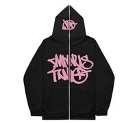 Sweatjacke Kapuzenjacke Herren Minus Two Cargo Zipper Hoodie Y2K Kapuzenpullover mit Reißverschluss Hip Hop Streetwear Urban Pullover Unisex Casual Jacke