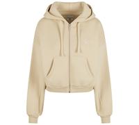 Sweatjacke KARL KANI "Karl Kani Chest Signature Essential Zip Hoodie", Damen, Gr. XS, beige (sand), 65% Baumwolle, 35% Polyester, unifarben, Rundhals, Sweatjacken Sweatjacke (85952028-XS) sand