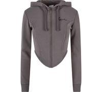 Sweatjacke KARL KANI "Karl Kani Damen", Damen, Gr. XL, grau, 80% Baumwolle, 20% Polyester, Sweatjacken Sweatjacke (82342265-XL) grau