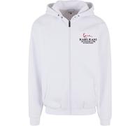 White S Karl Kani Chest Signature Zip Hoodie