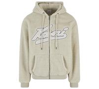 Sweatjacke KARL KANI "Karl Kani Herren KM223-001-2 Varsity OS Teddy Zip Hoodie cream", Herren, Gr. L, beige (cream), 65% Polyester, 35% Polyacryl, Rundhals, Sweatjacken Sweatjacke (17994246-L) cream