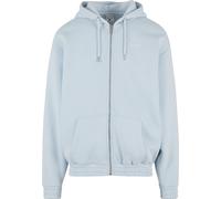 Sweatjacke KARL KANI "Karl Kani Karl Kani Authentic Star Logo OS Full Zip Hoodie", Herren, Gr. XS, blau (light blau), 65% Baumwolle, 35% Polyester, Rundhals, Sweatjacken Sweatjacke (10278932-XS) light