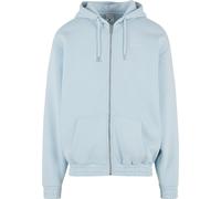 Sweatjacke KARL KANI "Karl Kani Karl Kani Authentic Star Logo OS Full Zip Hoodie", Herren, Gr. XS, light blau, 65% Baumwolle, 35% Polyester, Sweatjacken Sweatjacke (10278932-XS) light blau
