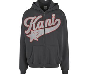 Sweatjacke KARL KANI "Karl Kani Karl Kani Kani Star Logo OS Full Zip Hoodie", Herren, Gr. XL, anthrazit, lightgrau, 80% Baumwolle, 20% Polyester, Sweatjacken Sweatjacke (55185111-XL) anthrazit, lightg