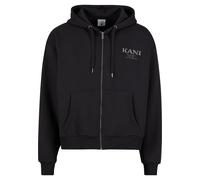 Sweatjacke KARL KANI "Karl Kani Karl Kani Retro Rhinestone Boxy Full Zip Hoodie", Herren, Gr. M, schwarz, 80% Baumwolle, 20% Polyester, Sweatjacken Sweatjacke (88924460-M)