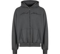 Sweatjacke KARL KANI "Karl Kani KK Autograph Heavy Sweat OS Ziphoodie", Damen, Gr. XXS, schwarz, 80% Baumwolle, 20% Polyester, ohne Ausschnitt, Sweatjacken Sweatjacke (16228932-XXS) schwarz