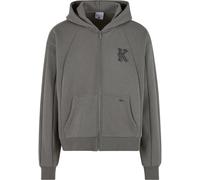 Karl Kani Boxy Full Zip Hoodie Grau S