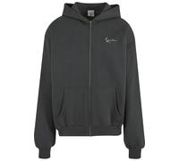 Sweatjacke KARL KANI "Karl Kani KK Old English Chrome Backprint Zip Hoodie", Herren, Gr. M, schwarz, 65% Baumwolle, 35% Polyester, Rundhals, Sweatjacken Sweatjacke (43402416-M) schwarz