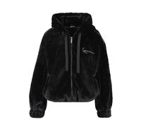 Sweatjacke KARL KANI "Karl Kani Metal Signature Vegan Fur Zip Hoodie Jacket", Damen, Gr. XL, schwarz, 100% Polyester, unifarben, Sweatjacken Sweatjacke (41416659-XL)