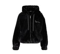Sweatjacke KARL KANI "Karl Kani Metal Signature Vegan Fur Zip Hoodie Jacket", Damen, Gr. XL, schwarz, 100% Polyester, unifarben, Sweatjacken Sweatjacke (41416659-XL)