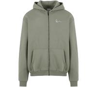 Sweatjacke KARL KANI "Karl Kani Small Signature Essential Os Zip Hoodie", Herren, Gr. S, grün, 65% Baumwolle, 35% Polyester, Sweatjacken Sweatjacke (59740257-S) grün