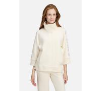 Sweatjacke BETTY BARCLAY "Damen Sweatjacke langarm", Damen, Gr. 38, weiß (antique weiß), Obermaterial: 76% Viskose, 18% Polyester, 6% Elasthan., lässig geschnitten hüftlang, Sweatjacken (99708147-38)