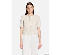 Sweatjacke BETTY BARCLAY "Damen langarm", Damen, Gr. 40, cream beige, Jersey, Obermaterial: 40% Polyester, 33% Baumwolle, 15% Viskose, 10% Polyester, 2% Elasthan, gerade hüftlang, Rundhals, Sweatjacke