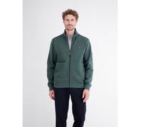 Sweatjacke LERROS, Herren, Gr. M, grün (cedar grün), Web, Obermaterial: 53% Polyester, 41% Viskose, 6% sonstige Fasern, unifarben, normal hüftbedeckend, Rundhals, Bündchen, Sweatjacken Sweatjacke, mit