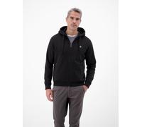 Sweatjacke LERROS "LERROS Hoodie Sweat-Jacke", Herren, Gr. XXL, schwarz, 50% Baumwolle, 50% Polyester, Sweatjacken Sweatjacke (74188441-XXL) schwarz