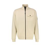 Sweatjacke LERROS "LERROS Sweatjacke in Übergrößen, modisch-sportiv", Damen, Gr. 6XL, foam weiß, 70% Baumwolle, 30% Polyester, Sweatjacken Sweatjacke (20269916-6XL) foam weiß