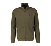 Sweatjacke LERROS "LERROS Sweatjacke, Structure", Herren, Gr. S, grün (aged olive), 94% Baumwolle, 4% Polyester, 2% Elasthan, Sweatjacken Sweatjacke (35126828-S)