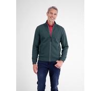 Sweatjacke LERROS "SELA", Herren, Gr. XL, grün (basalt grau), Sweatware, Obermaterial: 90% Baumwolle, 10% Polyester, regular fit taillenbedeckt, ohne Ausschnitt, Bündchen, Sweatjacken Sweatjacke, mit 
