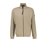 Sweatjacke LERROS "SELA", Herren, Gr. XXL, beige (gravel beige), Sweatware, Obermaterial: 90% Baumwolle, 10% Polyester, regular fit taillenbedeckt, ohne Ausschnitt, Bündchen, Sweatjacken Sweatjacke, m