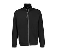 Sweatjacke LERROS "Sportive Sweatjacke aus Baumwollmix, große Größen", Herren, Gr. 3XL, schwarz, 90% Baumwolle, 10% Polyester, Sweatjacken Sweatjacke (20164435-XXXL) schwarz