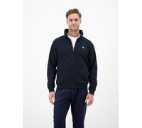 Sweatjacke LERROS "Sweatjacke aus atmungsaktivem Baumwollmischgewebe", Herren, Gr. S, blau (classic navy), 50% Baumwolle, 50% Polyester, Sweatjacken Sweatjacke (13545818-S) classic navy