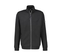 Sweatjacke LERROS "Sweatjacke aus weichem Baumwollmischgewebe", Herren, Gr. 4XL, schwarz, 90% Baumwolle, 10% Polyester, Sweatjacken Sweatjacke (55490956-4XL) schwarz