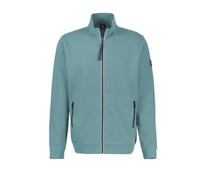 Sweatjacke LERROS "Sweatjacke aus weichem Baumwollmischgewebe", Herren, Gr. 5XL, arctic blau, 90% Baumwolle, 10% Polyester, Sweatjacken Sweatjacke (12836520-5XL) arctic blau
