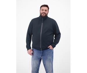 Sweatjacke LERROS "Sweatjacke aus weichem Baumwollmischgewebe", Herren, Gr. 5XL, schwarz (classic navy), 90% Baumwolle, 10% Polyester, Sweatjacken Sweatjacke (87884136-5XL) classic navy