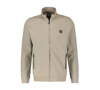 Sweatjacke LERROS "Sweatjacke in Strukturqualität", Herren, Gr. 6XL, grau (soft stone), 94% Baumwolle, 4% Polyester, 2% Elasthan, Sweatjacken Sweatjacke (44877100-6XL) soft stone