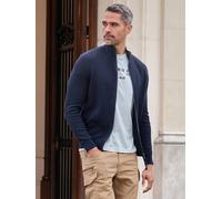 Sweatjacke LERROS "Unifarbene Sweatjacke für Herren", Herren, Gr. M, blau (classic navy), 90% Baumwolle, 10% Polyester, Sweatjacken Sweatjacke (44840254-M)