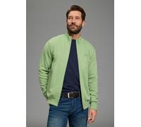 Sweatjacke MAN'S WORLD, Herren, Gr. 4XL (68/70), grün (grün meliert), angeraute Sweatware, Obermaterial: 60% Baumwolle, 40% Polyester, meliert, Basic, regular fit, hoch geschlossener Ausschnitt, Sweat