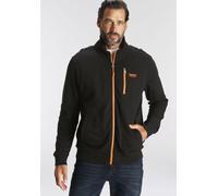 Sweatjacke MAN'S WORLD, Herren, Gr. XXL (60/62), schwarz, angeraute Sweatware, Obermaterial: 60% Baumwolle, 40% Polyester, unifarben, normal, Rippbündchen, Sweatjacken Sweatjacke, mit kontrastfarbigem