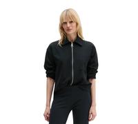 Sweatjacke MARC O'POLO "aus Punto di Roma-Jersey", Damen, Gr. XS, schwarz (deep night blau), Obermaterial: 67% Viskose, 28% Polyamid, 5% Elasthan, unifarben, loose fit, Sweatjacken Sweatjacke (8319385